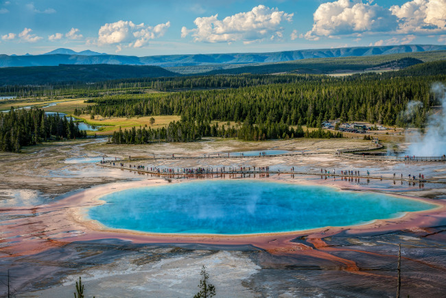 Обои картинки фото yellowstone national park,  wy, природа, реки, озера, река, лес