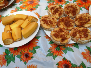 Картинка еда бутерброды +гамбургеры +канапе бананы