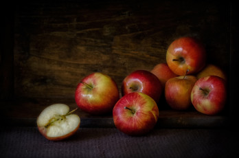 Картинка еда Яблоки снедь