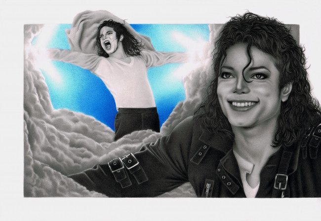 Обои картинки фото рисованное, люди, мужчина, фон, взгляд, улыбка