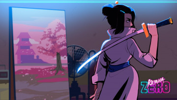 Картинка видео+игры katana+zero девушка меч рисунок вентилятор