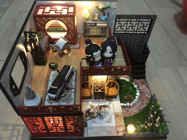 Обои картинки фото разное, игрушки, лань, ванцзи, вэй, усянь, куклы, домик