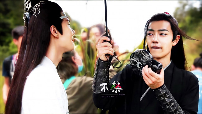 Обои картинки фото разное, знаменитости, ван, ибо, сяо, чжан, съемки, вентилятор, костюмы