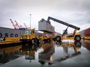 обоя техника, телескопические автопогрузчики, перевозки, контейнерный, терминал, погрузка