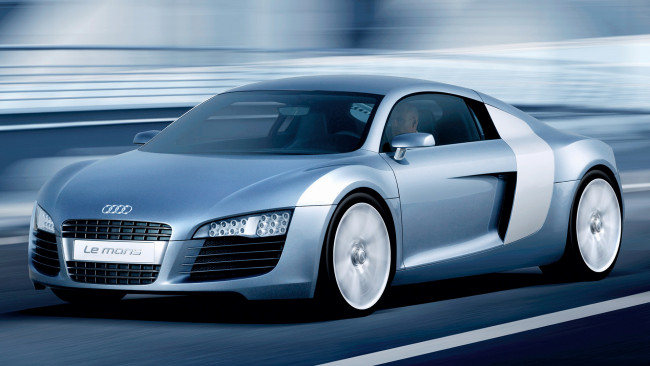 Обои картинки фото автомобили, audi, серебристый, дорога, скорость