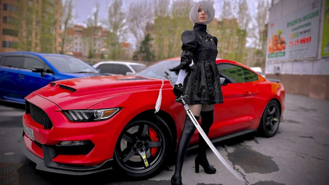 Обои картинки фото автомобили, -авто с девушками, девушка, авто