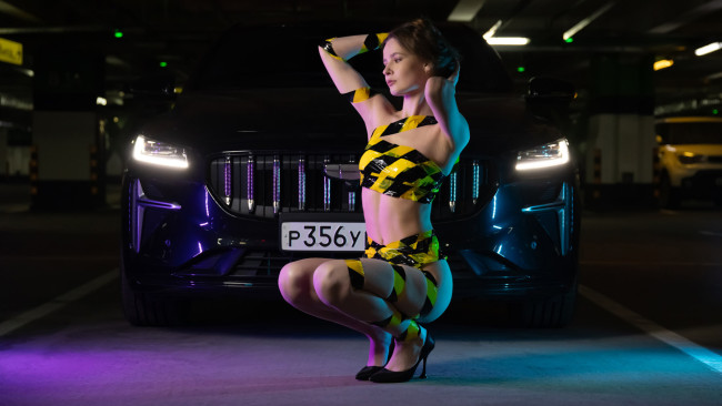 Обои картинки фото автомобили, -авто с девушками, девушка, авто