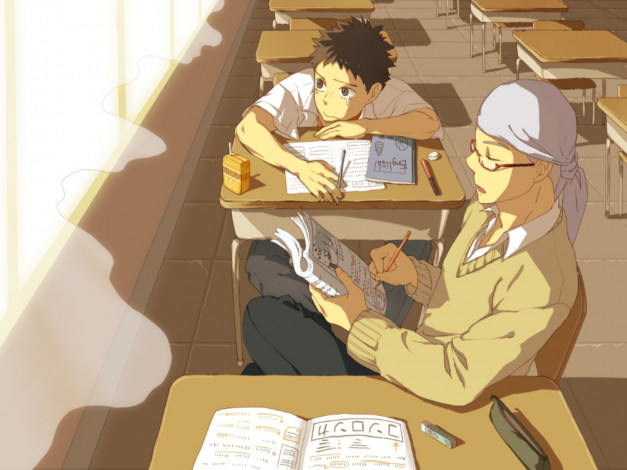 Обои картинки фото ookiku, furikabutte, аниме