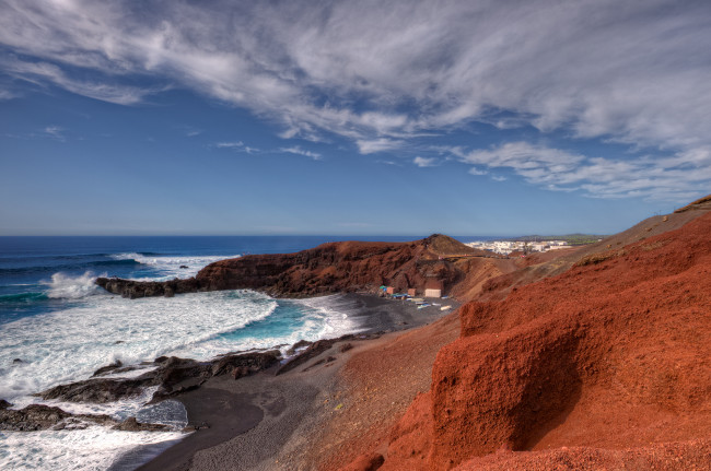 Обои картинки фото природа, побережье, море, океан, берег, облака, волны, прибой