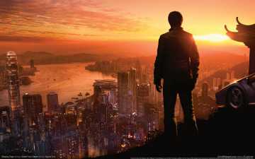 Картинка sleeping dogs видео игры true crime hong kong город закат
