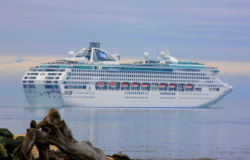 Картинка корабли лайнеры вода дымка круиз