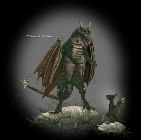 Обои картинки фото 3д, графика, creatures, существа, come, to, poppa