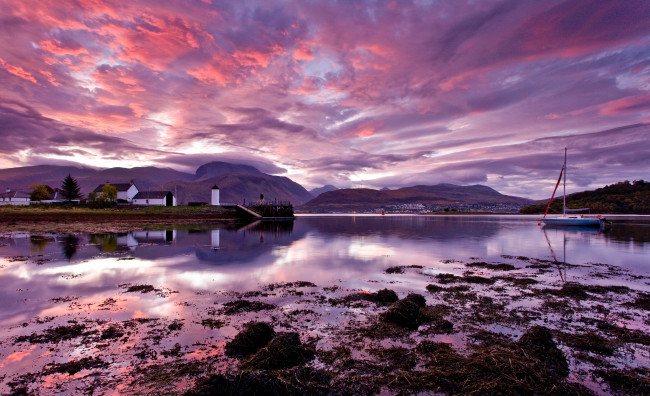 Обои картинки фото природа, реки, озера, горы, яхта