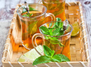 Картинка еда напитки +Чай мята