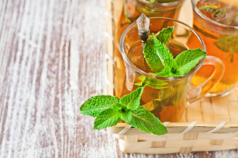 обоя еда, напитки,  Чай, мята