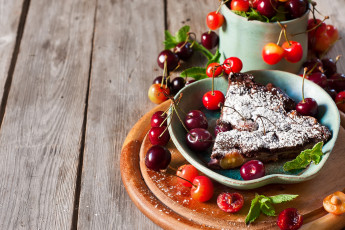 Картинка еда пироги черешня