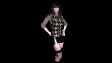 Картинка 3д+графика люди+ people фон взгляд девушка