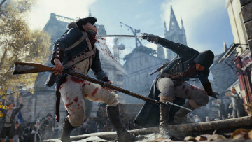 Картинка assassin`s+creed+unity видео+игры -+assassin`s+creed+unity кровь