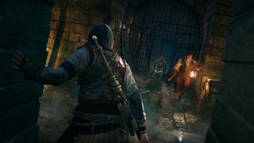 Картинка assassin`s+creed+unity видео+игры -+assassin`s+creed+unity солдаты мужчина фонарь