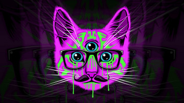 Картинка рисованные минимализм кот