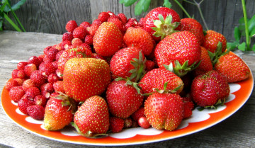 Картинка еда клубника +земляника ягоды