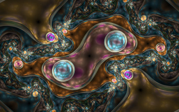 Картинка 3д+графика фракталы+ fractal цвета фон узор