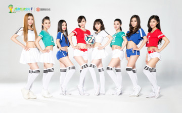 Картинка спорт футбол азиатки бразилия улыбки чемпионат мира мяч взгляд девушки