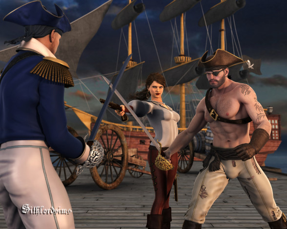 Обои картинки фото 3д графика, люди , people, пираты