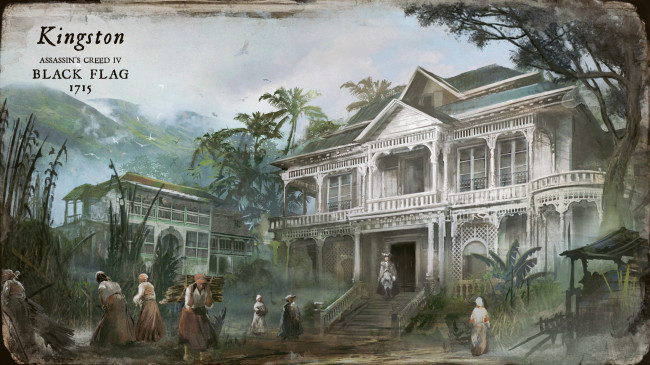 Обои картинки фото видео игры, assassin`s creed iv,  black flag, шутер, убийцы, кредо, flag, имение, особняк, плантация, рабы, black, 4, creed, assassins