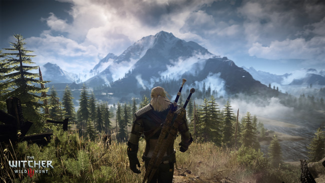 Обои картинки фото the witcher 3,  wild hunt, видео игры, пейзаж, горы, природа, колдун