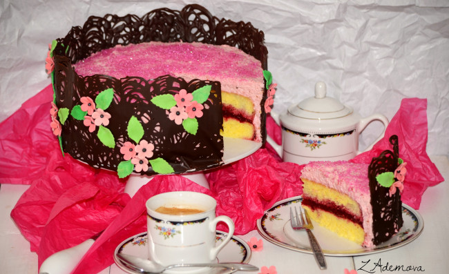 Обои картинки фото еда, торты, кофе, шоколад, декор