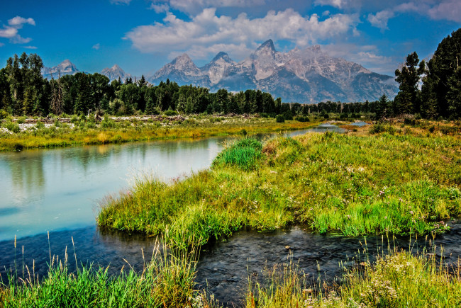 Обои картинки фото природа, реки, озера, лес, горы, река