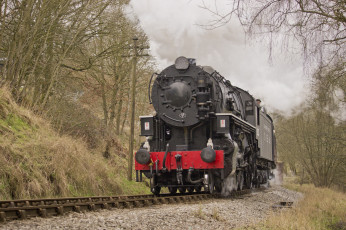 Картинка техника паровозы рельсы паровоз