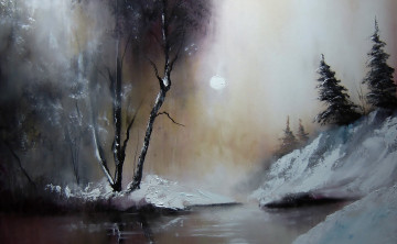 Картинка рисованное живопись природа деревья