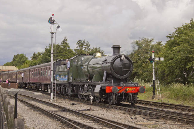 Обои картинки фото техника, паровозы, рельсы, паровоз