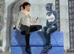 Картинка 3д+графика фантазия+ fantasy девушки халк фон взгляд