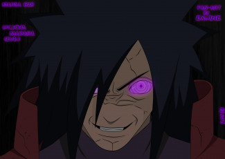 Картинка аниме naruto трещины глаза мадара лицо учиха