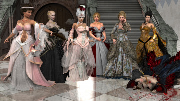 Картинка 3д+графика люди+ people девушки фон взгляд