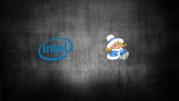 обоя компьютеры, intel, логотип, фон