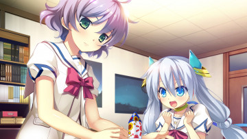 Картинка ryuusei+kiseki+-shooting+prob аниме ryuusei+kiseki+-shooting+probe фон взгляд девушка