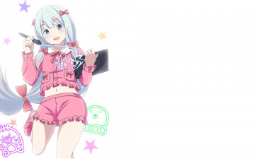 Картинка аниме eromanga-sensei фон взгляд девушка