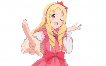 Картинка аниме eromanga-sensei взгляд фон девушка