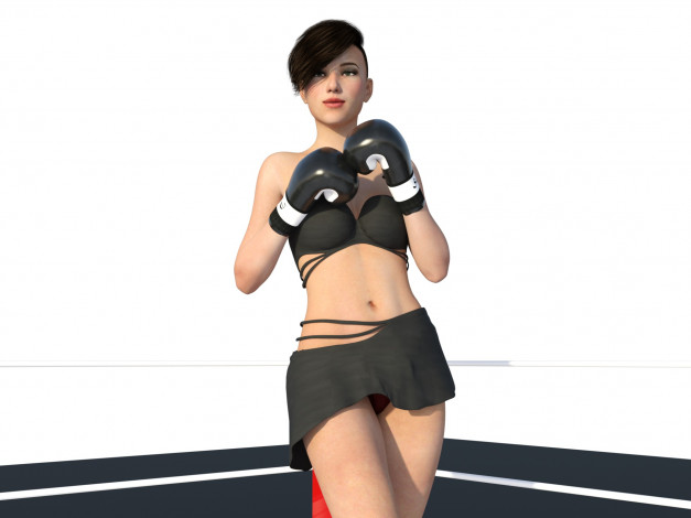 Обои картинки фото 3д графика, спорт , sport, фон, взгляд, девушка