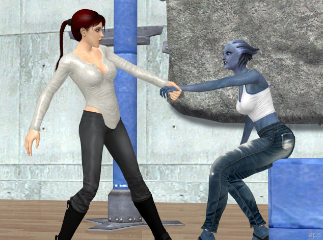 Обои картинки фото 3д графика, фантазия , fantasy, халк, фон, взгляд, девушки