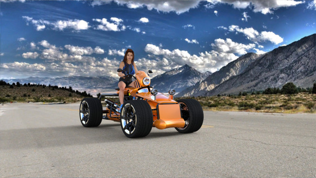 Обои картинки фото 3д графика, люди-авто, мото , people- car ,  moto, взгляд, девушка, фон