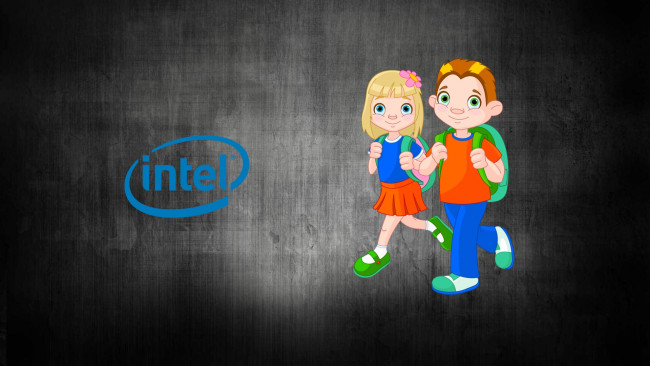 Обои картинки фото компьютеры, intel, логотип, фон