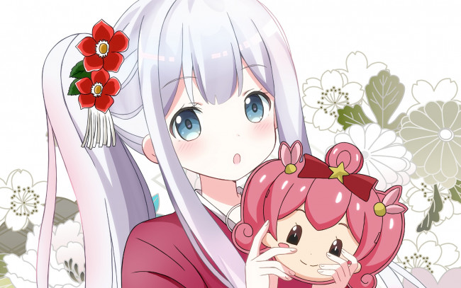 Обои картинки фото аниме, eromanga-sensei, фон, взгляд, девушка