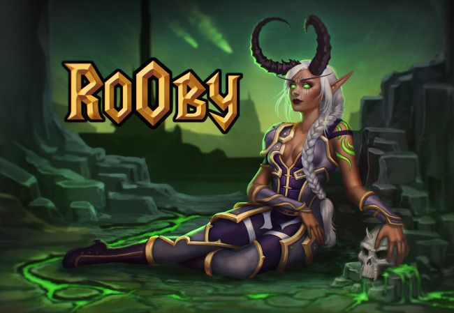 Обои картинки фото фэнтези, демоны, фон, девушка, рога, униформа, череп