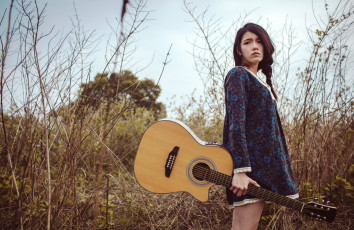 Картинка музыка -другое улица гитара взгляд девушка