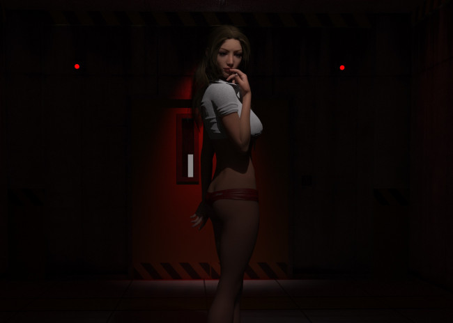 Обои картинки фото 3д графика, люди , people, взгляд, девушка, фон